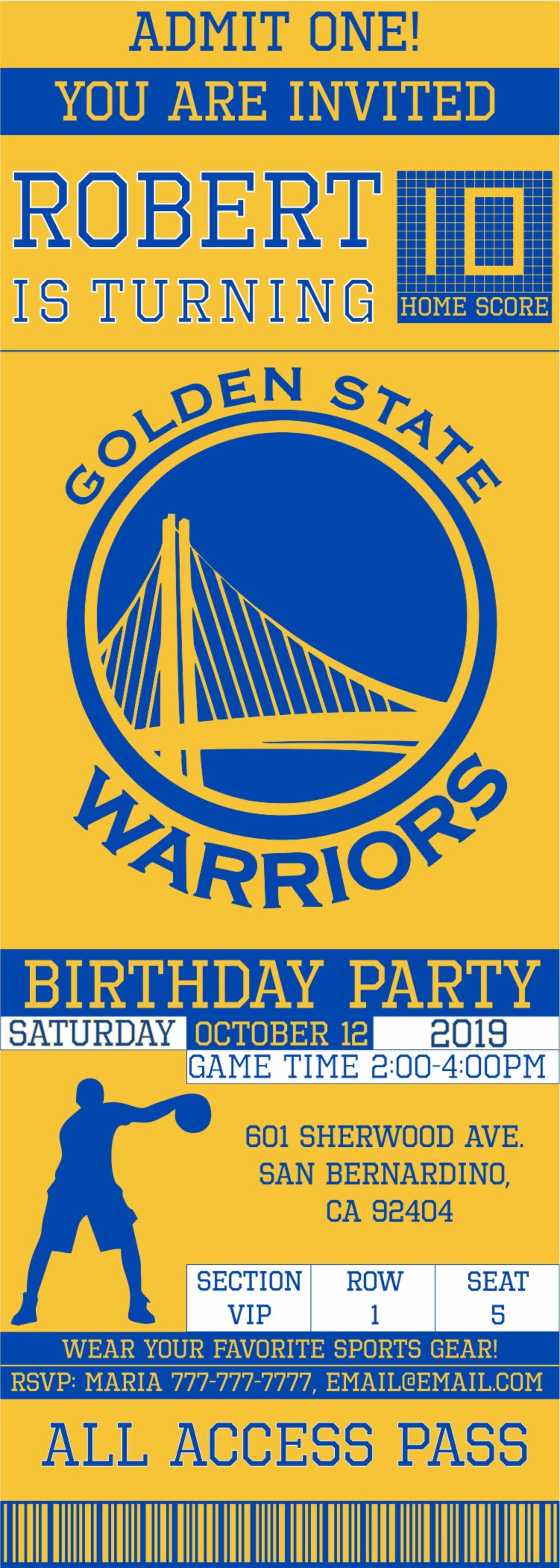 Golden State Warriors Birthday Invitation Ticket Invitation Etsy golden-state-warriors-birthday-invitation-ticket-invitation-etsy