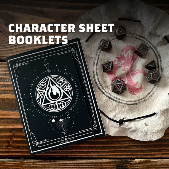 Pocket Sized D&amp;D Character Sheet Booklets - Etsy
