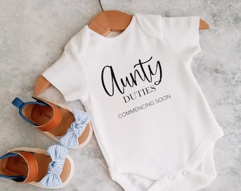 Aunty Pregnancy Announcement Gift Family Pregnancy Announcement Pregnancy for sister Promoted to Aunty Onesies for babies Onesies Pregnancy