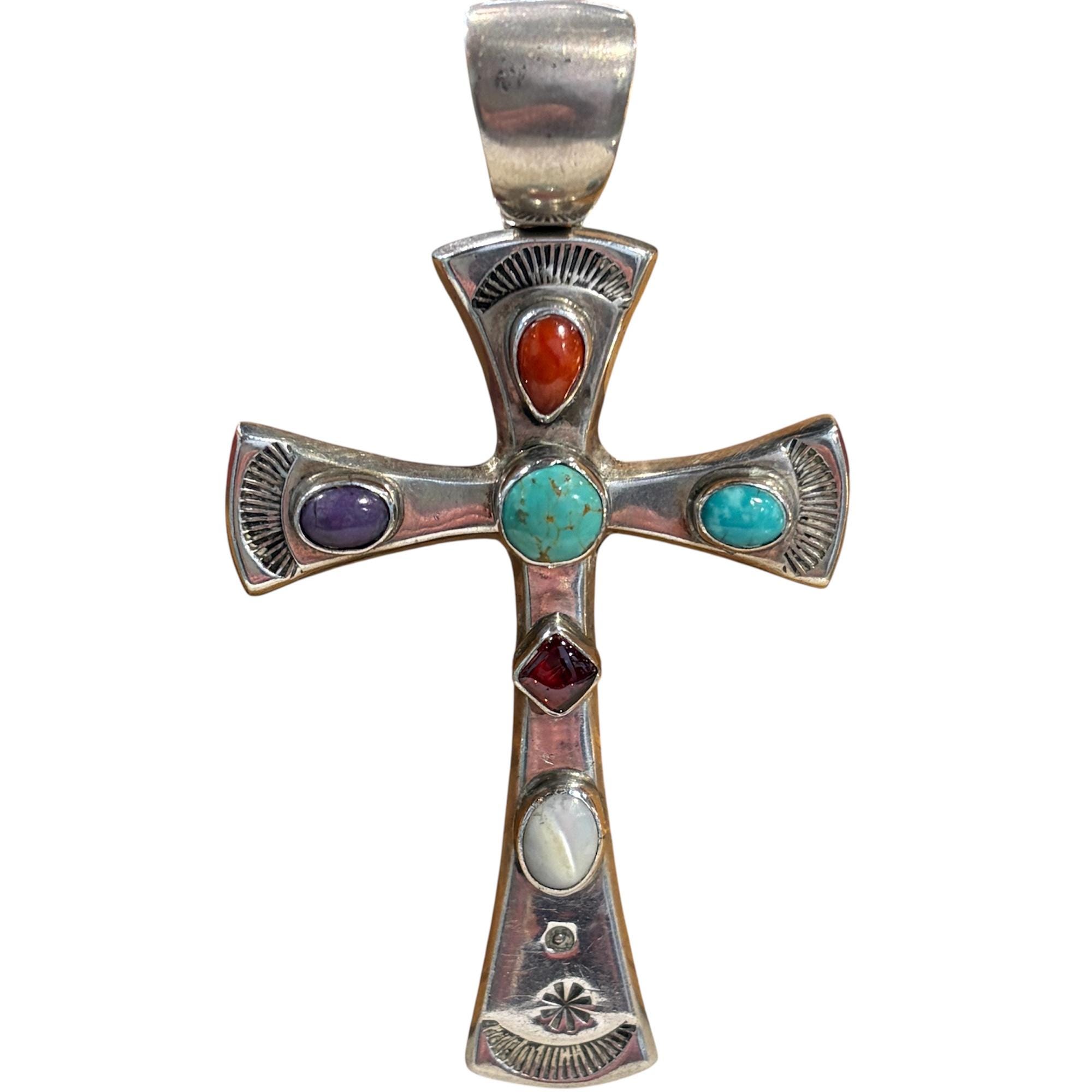 Vintage Navajo Stamped Cross Pendant - Etsy