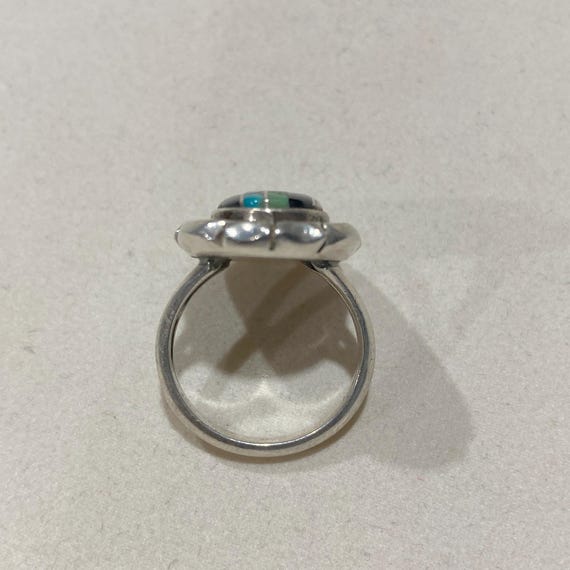 Native American Signed Multi-Gemstone Inlay Sterl… - image 8