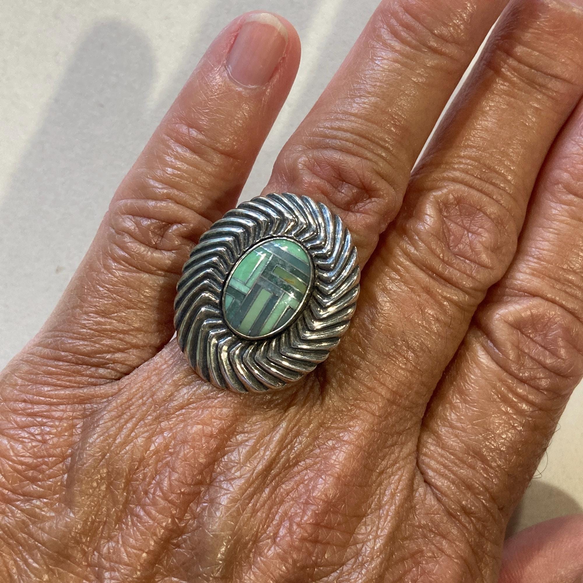 Relios Silver Rings Carolyn Pollack Relios Sterling Silver Ring: Multi-green Gemstone ...
