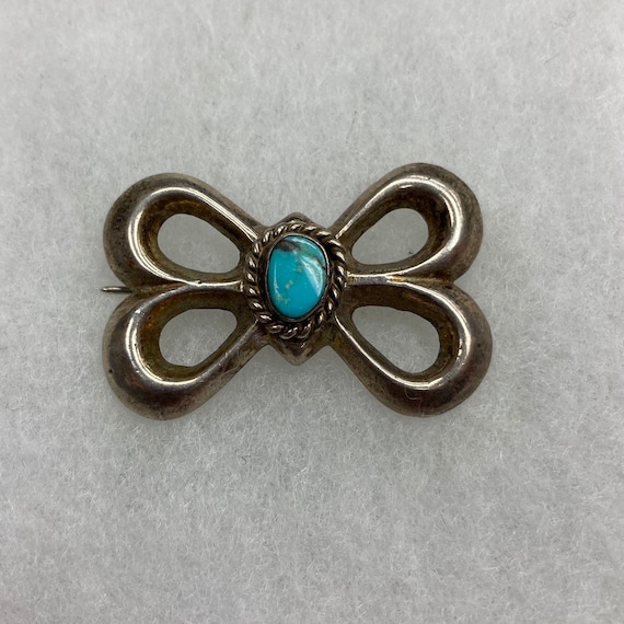 Old Pawn Native American Navajo Sandcast Turquois… - image 3