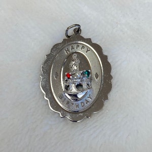 Happy Birthday Sterling Silver Charm 4.3g Vintage