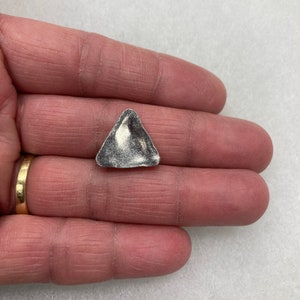 Sterling Silver Triangle Spacer Bead: Hammered Jewelry Making (16x16x16mm)