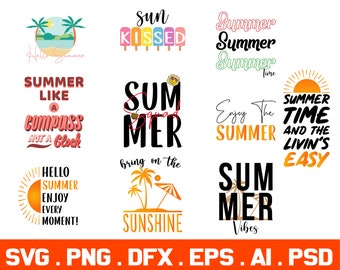 Summer Svg-Png Bundle, Summer Vibes Svg, Vacation Mode Svg, Beach Svg, Summertime Svg, Summer Days Svg, Summer Shirt Svg, Summer Cut Files