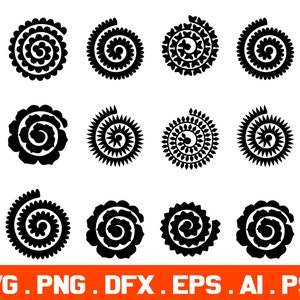 Rolled Flowers SVG, Wedding svg, Flower Template, Paper Flowers Svg, Cardstock Flowers Svg,  Digital File For Cricut, Cut Graphics,