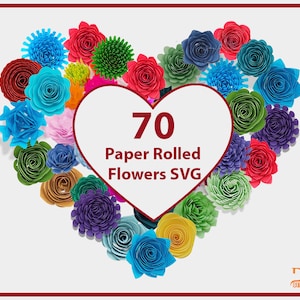 Rolled Flowers Svg, Rolled Flower Templates Svg, Paper Flower Svg, Felt Flowers Svg, 3d Flowers Svg, Party Flower, Wedding Flower, Cut Files