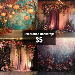 Celebration Digital Backdrops, Party Digital Backdrop Overlays, Wedding Backdrops, Studio Photography Digital Backdrop, Photoshop Overlays