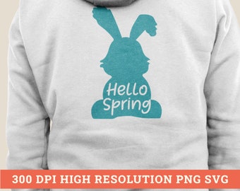 Lente Bunny Svg, Hallo Lente Svg, Paashaas Svg, Cute Bunny Svg, Bunny Svg, Easter Svg, Rabbit Svg, Spring Rabbit Svg, Spring Svg, Cut