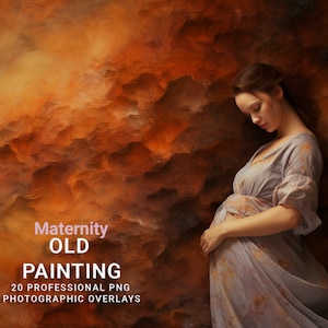 20 Old Painting Maternity Digital Backdrop, Maternity Backdrop, Digital Background for Photo Editing, Photoshop Overlays, Studio Overlays