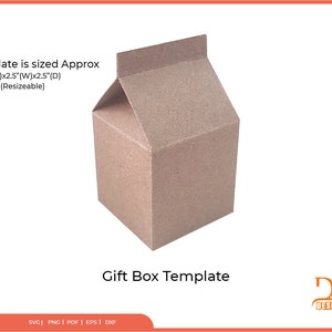 Gift Box Svg, Box Svg, Square Box Svg, Gift Box Template, Box dieline, Party Favor Box Svg, Wedding Favor Box Template, Cricut Box Cut Files