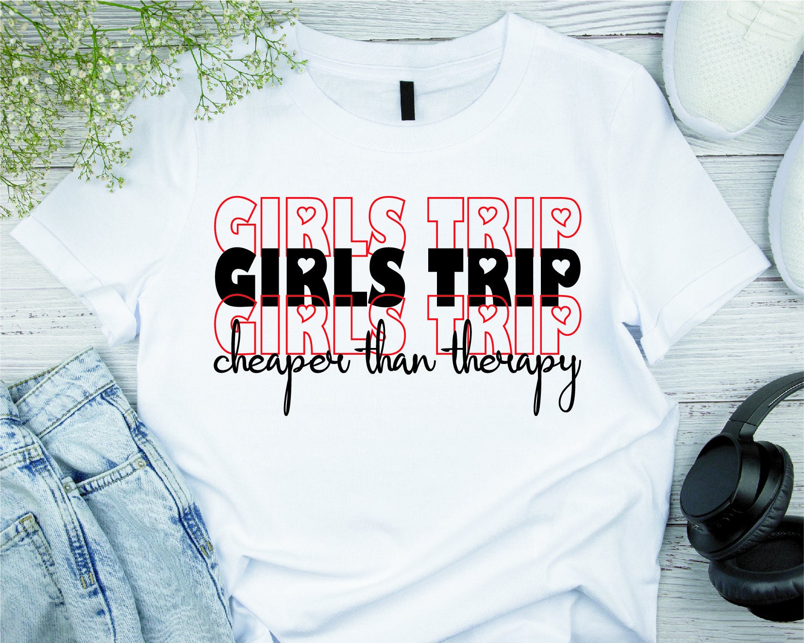 Girls Trip Cheaper Than Therapy Svg Girls Vacation Svg, Girls Trip ...