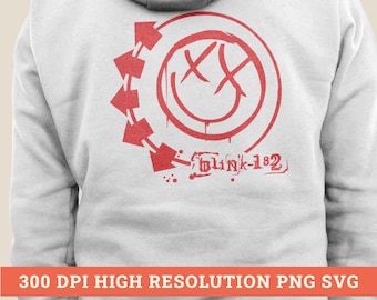 Blink 182 Svg, Blink 182 Png, Blink 182 shirt, Blink 182, Blink 182 patch, Blink 182 sticker, Blink 182 Smile Spray-paint Logo,Png Cut Files