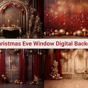Fondos de fotografía navideña, retratos de estudio en la sala de estar de Navidad, fondos digitales navideños vintage para niños, superposición de sesión de fotos para niños pequeños