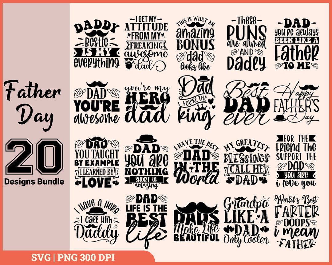 Father's Day SVG Bundle, Dad SVG, Best Dad Svg, Happy Father Day Svg ...