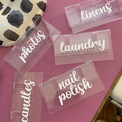 Vinyl Label for the Container Store Bin Clip Labels Custom Etsy