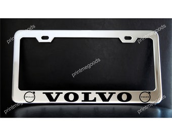 VOLVO License Plate Frame Custom Made of Chrome Plated Metal