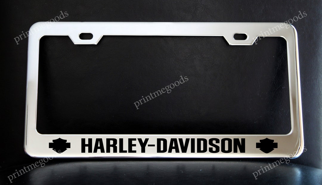 HARLEY DAVIDSON License Plate Frame, Custom Made of Chrome Plated Metal