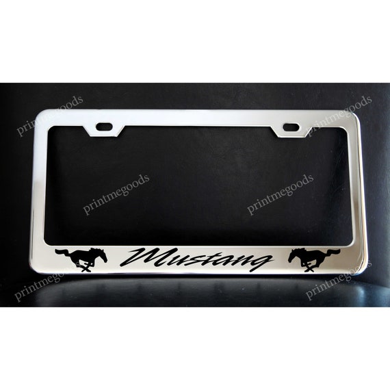 Buy Mustang License Plate Frame Custom Made of Chrome Plated