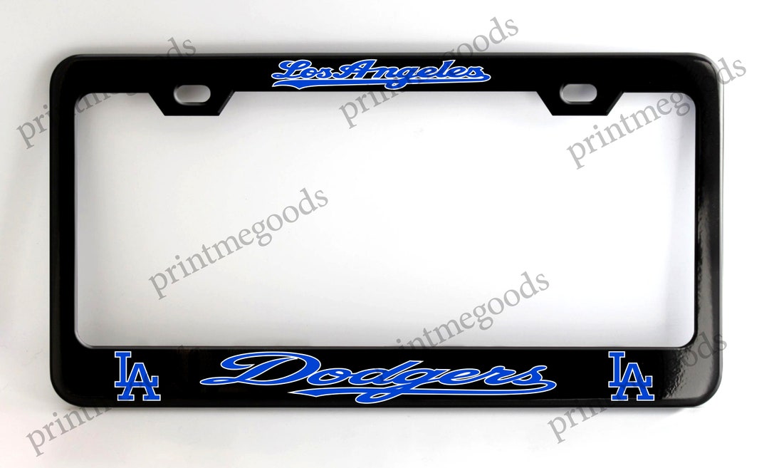 Los Angeles Dodgers License Plate Frame Black Etsy