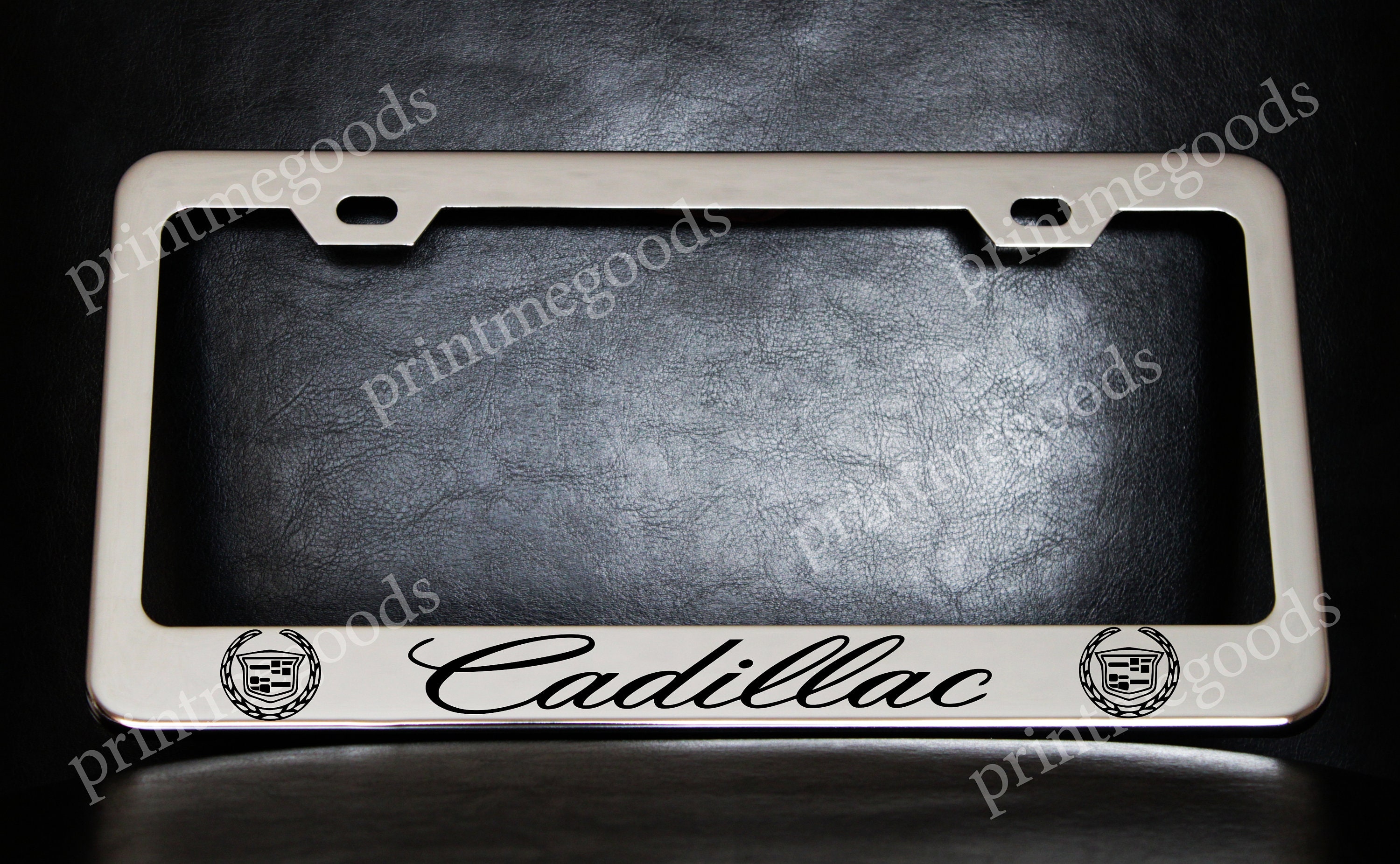 Cadillac License Plate Frame Custom Made of Chrome Plated Etsy