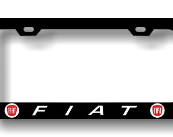 2X Fiat ABARTH Stainless Steel License Plate Frame Rust Free W/Caps