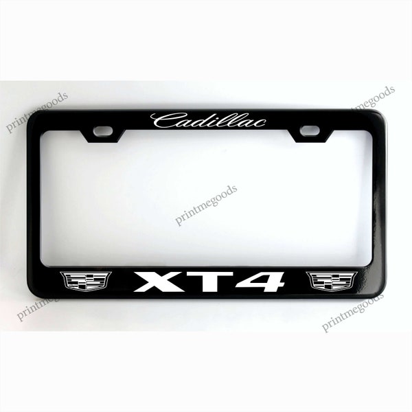 Black Cadillac License Plate Frame Etsy