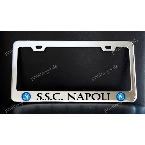 Buy S.S.C Napoli License Plate Frame Custom Made of Chrome Plated