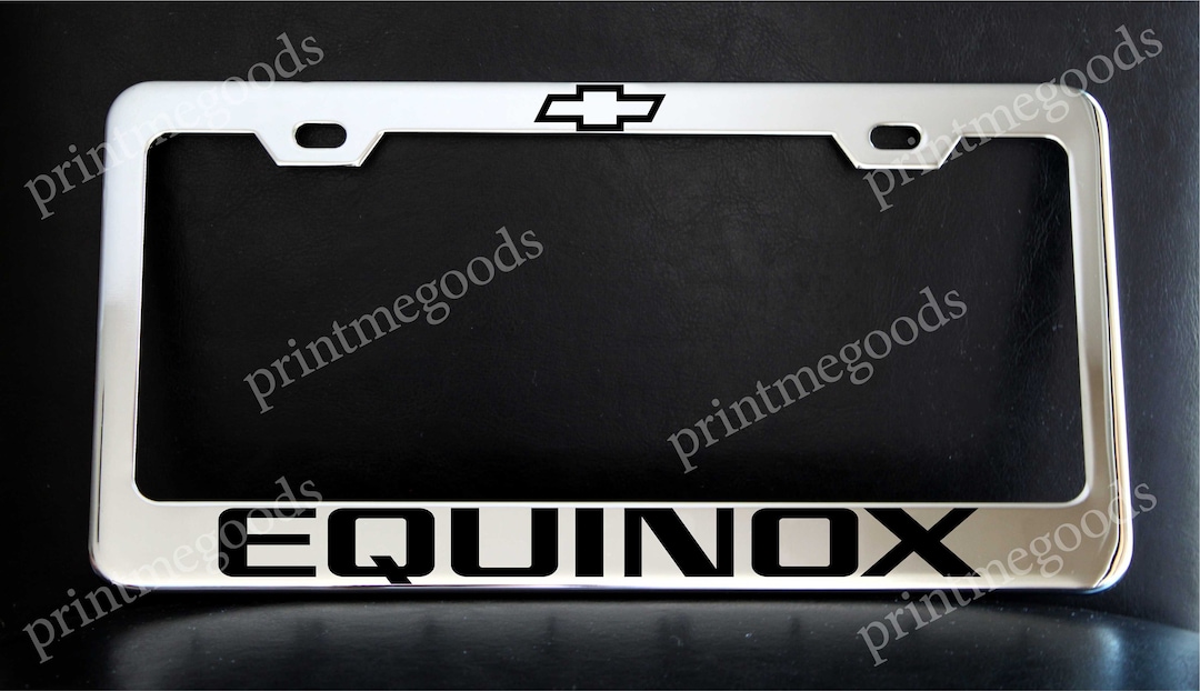Chevrolet Equinox Chevy License Plate Frame, Custom Made of Chrome