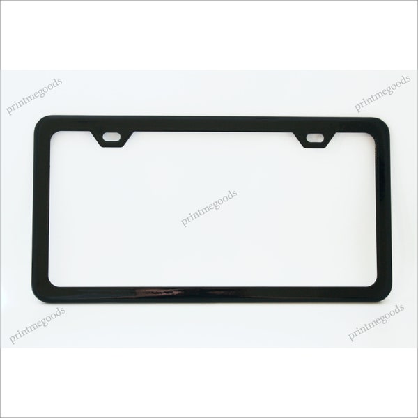Gloss Black License Plate Frame Etsy