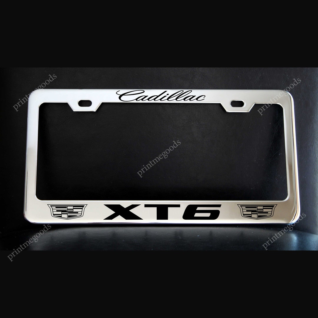 Cadillac XT6 License Plate Frame, Custom Made of Chrome Plated Metal Etsy