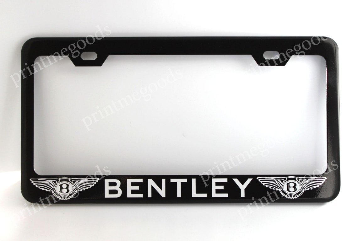 Bentley Black License Plate Frame Custom Made of Powder Etsy