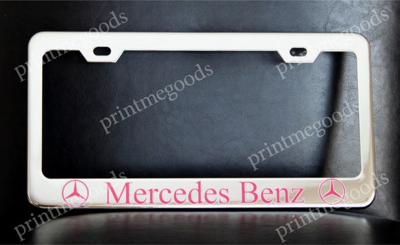 Buy Pink mercedes Benz License Plate Frame Custom Made of Chrome