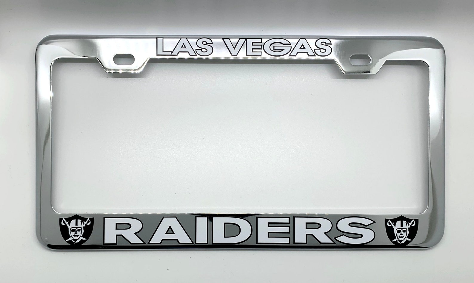 Las Vegas Raiders License Plate Frame Custom Made of Chrome Etsy