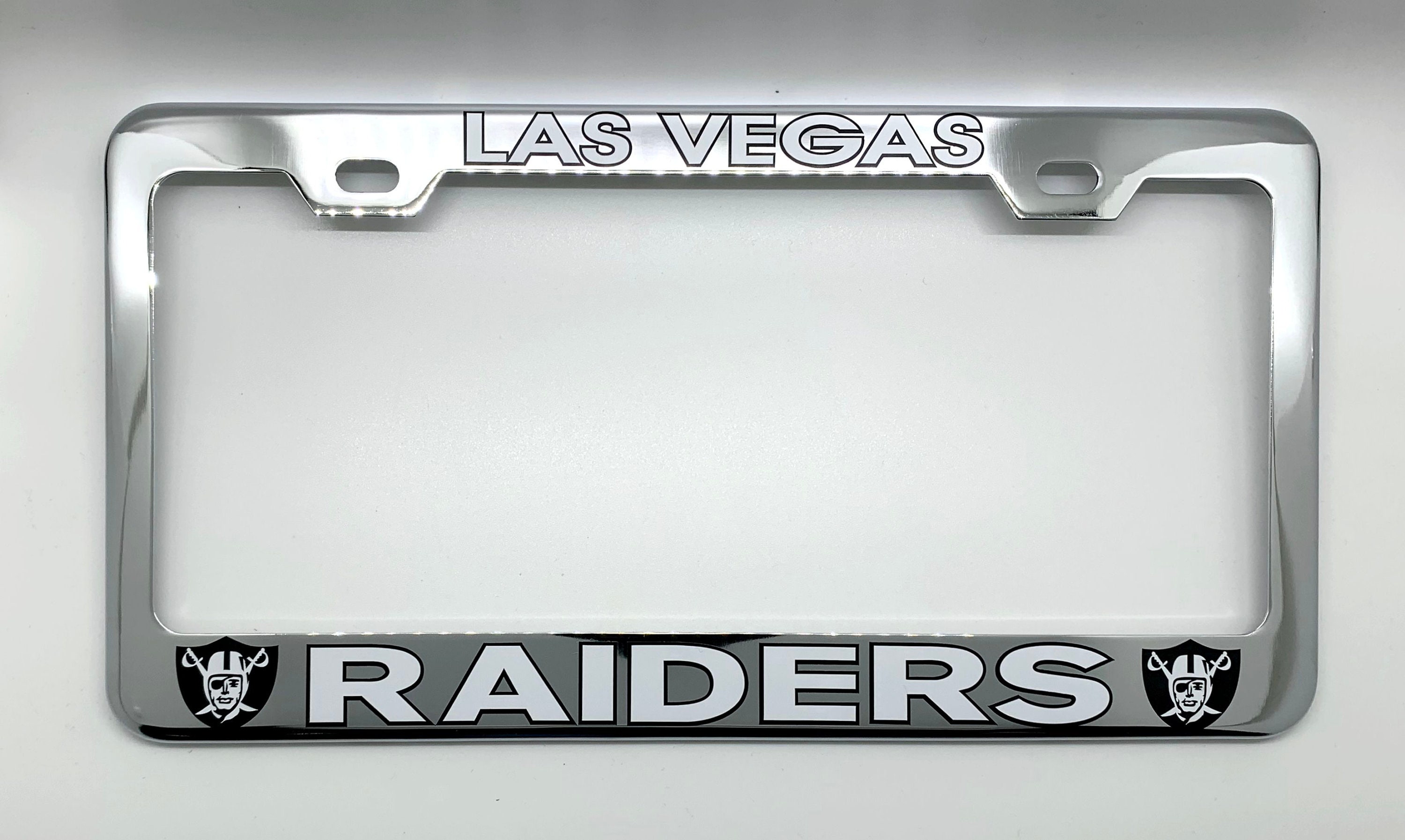  Rico Industries NFL Las Vegas Raiders Standard Chrome License  Plate Frame , 6 x 12.25 : Sports & Outdoors
