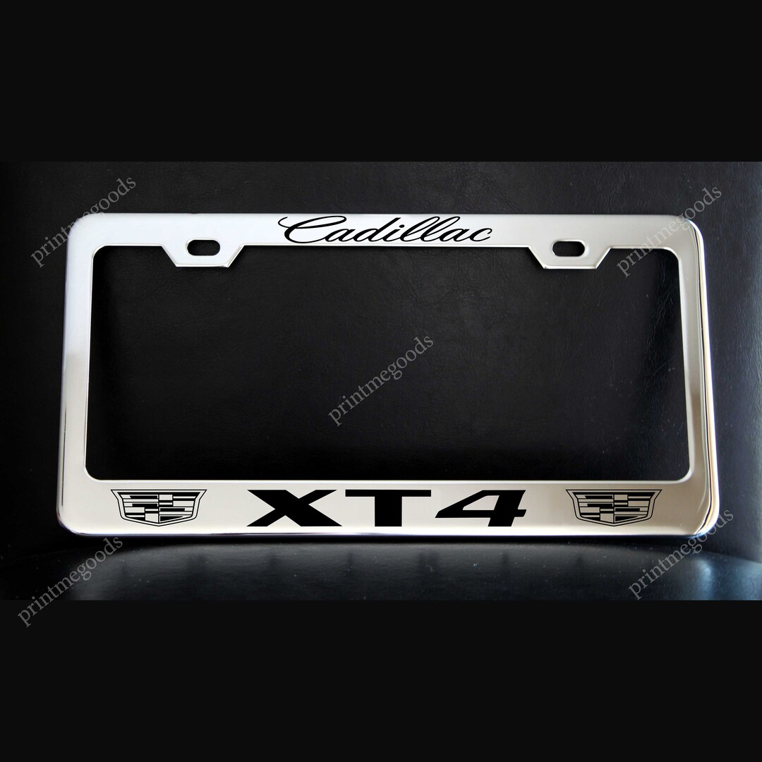 Cadillac XT4 License Plate Frame Custom Made of Chrome Plated Etsy