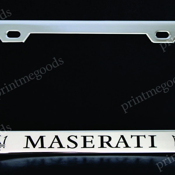 Maserati Nummernschild Rahmen Custom-Made aus verchromtem Metall