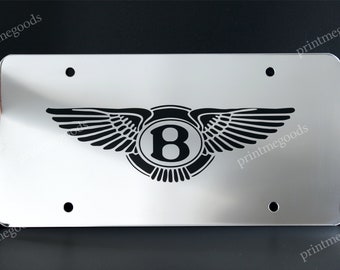 Bentley License Plate, Custom Made of Stainless Steel