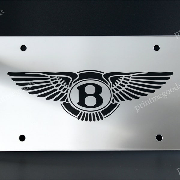 Bentley License Plate, Custom Made of Stainless Steel