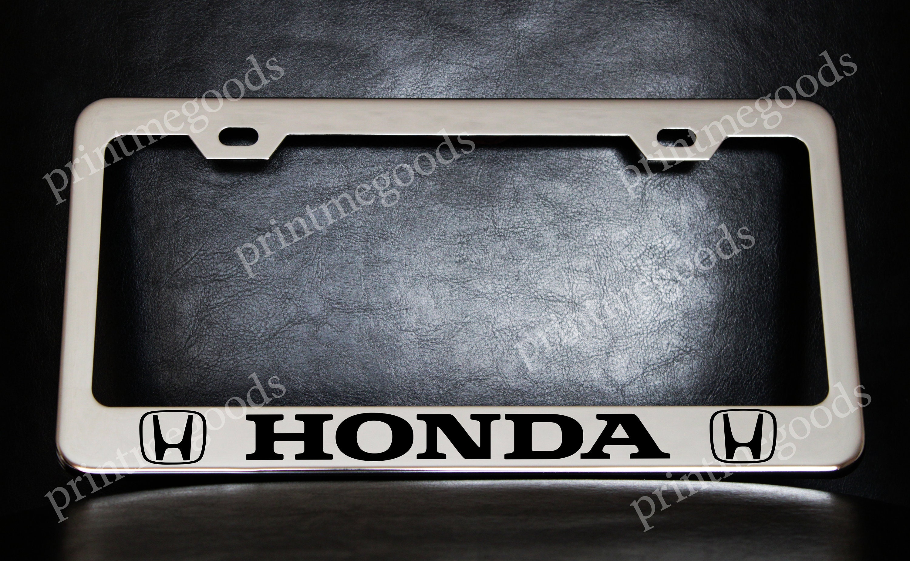 Honda License Plate Frame Custom Made of Chrome Plated Metal Etsy