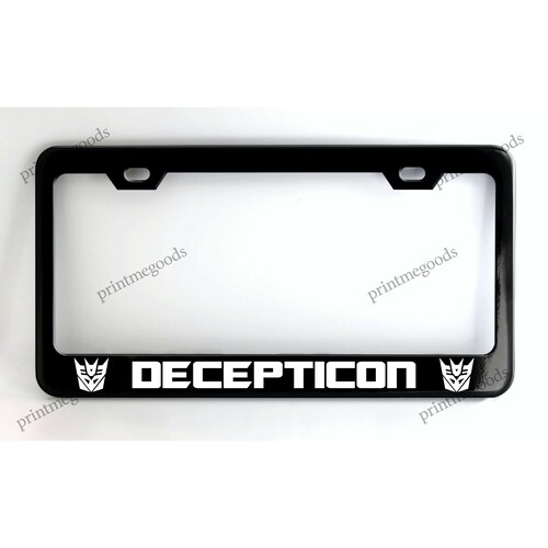 Decepticon Transformers License Plate Frame Custom Made of Etsy