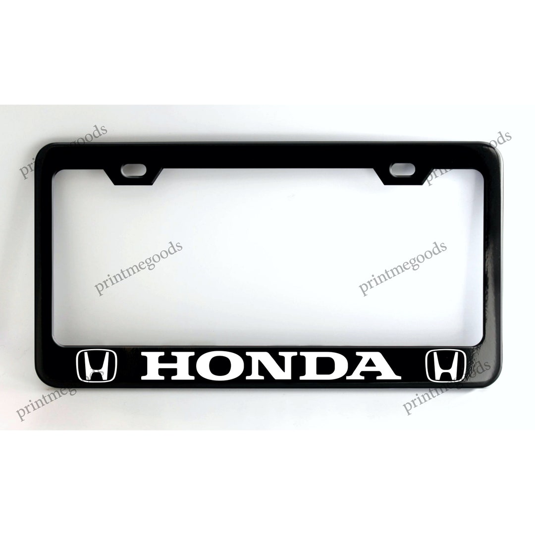 Honda Black License Plate Frame, Custom Made of Powder Coated Metal Etsy