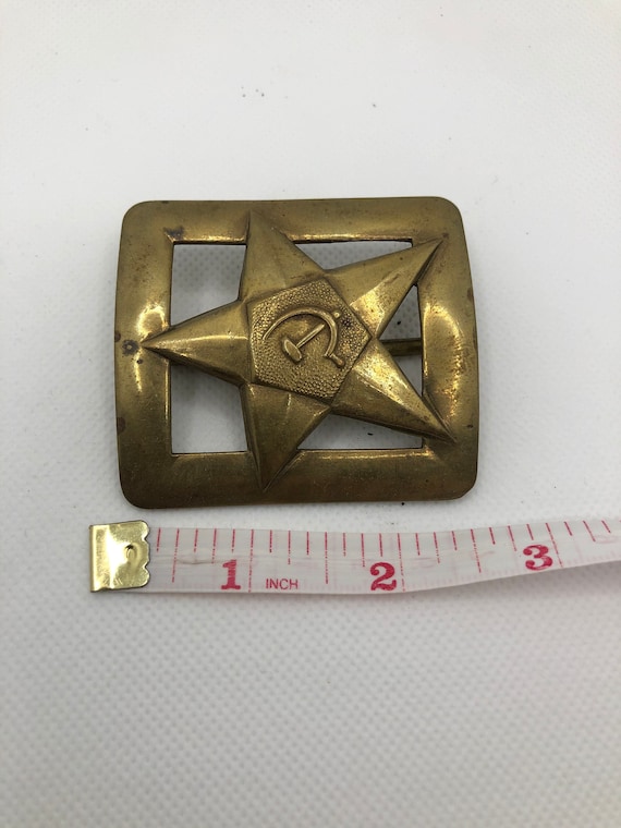 Antique Soviet Military Brass Buckle