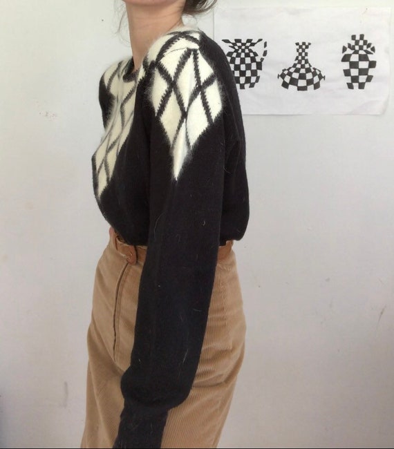 Vintage angora fur sweater