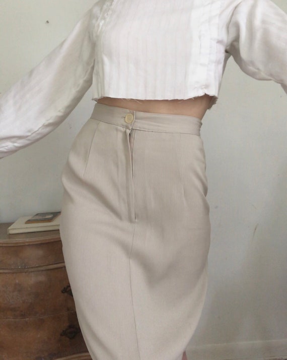 Vintage Vogue ribbed high waisted skirt