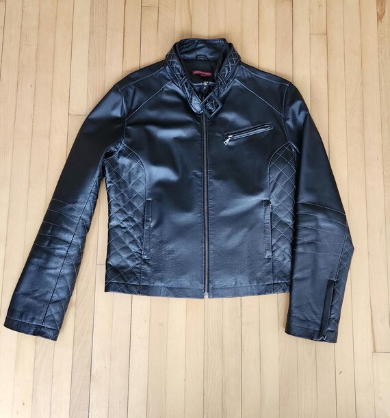 レザージャケット 本革 leather jacket vintage y2k ヴィンテージY2Kヴィーガンレザージャケット | ファッション通販
