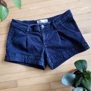 Y2k Low Rise Shorts | Micro Shorts|  Hippie Jeans Shorts | Vintage Shorts | Low Waist Shorts | Pleated Denim Shorts | Size 6