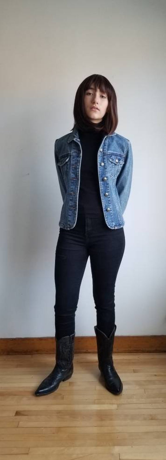 President Stone Jeans Jacket, 90s Women Jeans Jack