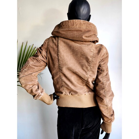 Giacca corta Y2k Fornarina Giacca anni 00 cappotto caldo cappotto con zip caramello marrone chiaro giacca vintage anni 2000 prodotto in Italia Taglia piccola media Etsy Italia